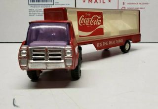 Buddy L Vintage Metal Toy Truck tractor trailer Coca Cola - 3