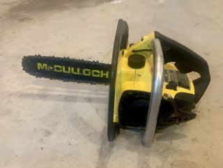 Vintage Mcculloch Mac 110 Chainsaw W/10” Bar Limbing Climbing Saw Parts Restore
