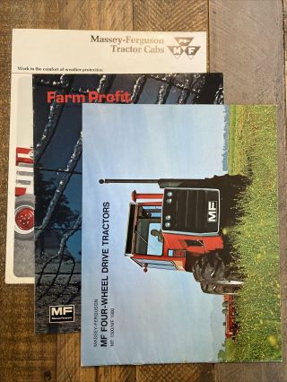 Vintage Massey - Ferguson Tractor Brochures (3) Four - Wheel Drive Tractors