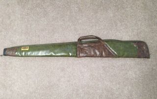 Vintage Weather Shield Rifle Shotgun Soft Case Vinyl Leather Tool & Green 52”