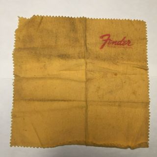 Fender Polishing Cloth Case Candy 1965 - 1972 1960s Red And Yellow Vintage
