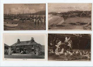 10 Vintage Postcards Cornwall - Various Places - (all Scanned)
