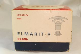 Empty Box For Leitz Leicaflex Elmarit - R F2.  8 19mm Vintage Lens 11225 S3105002