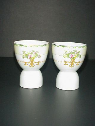 Vintage Egg Cups Porcelain Hand Painted Japan 1960 