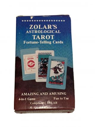 ZOLAR ' S Astrological Tarot Fortune Telling Cards 1983 Full Set 4 in 1 Vintage 2