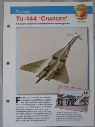 Aircraft Of The World Card 42,  Group 2 - Tupolev Tu - 144 