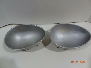 Vintage 2 Piece Nordic Ware Cast Aluminum Egg Mold Cake Pan Usa 7 - 1/2 " X 2 - 3/4 "