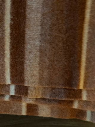 VTG Golden Dawn Wool Blanket 82x 72” Stripes USA MADE 2
