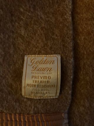 VTG Golden Dawn Wool Blanket 82x 72” Stripes USA MADE 3