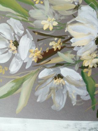 Malerei Flowers Blumen Gemälde Gouache Retro Vintage Style 3
