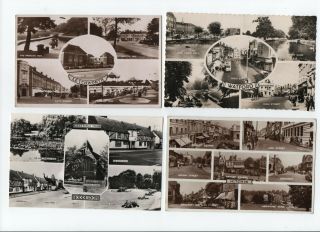 8 Vintage Multi - View Postcards Various Hertfordshire - (all Scanned)