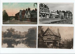 7 Vintage Postcards Cheshire - (all Scanned)