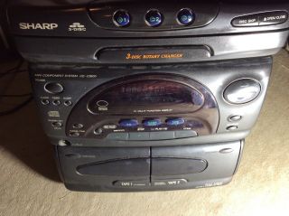 Vintage Sharp Stereo System 3 Cd Player / Cassette / Am/fm Radio