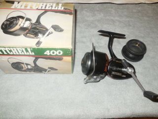 Vintage Mitchell 400 Spinning Reel W/ Box Spare Spool Ser T - 5 - Made In France