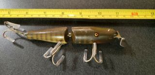 Vintage Creek Chub Jointed Pikie Fishing Lure Perch Glass Eyes