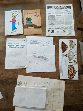 Vintage Stained Glass Pattern Booklets,  Copper Foil,  Tools