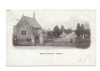 Vintage Vignette Postcard Borough Cemetery,  Wisbech,  Cambridgeshire.