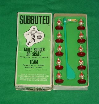 Subbuteo 27 Vintage H/w Hearts Of Midlothian Football Soccer Team Boxed Rare