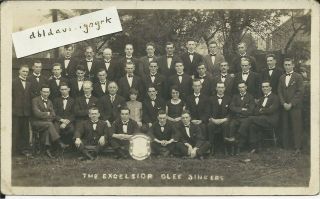 Vintage Rp Postcard Of Excelsior Glee Singers - Bargoed (?),  Glamorgan