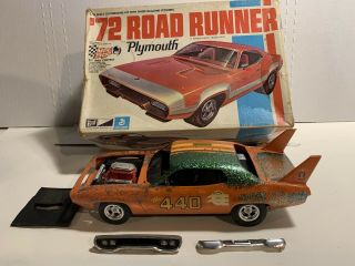 Vintage Mpc 1972 Plymouth Road Runner 1/25 Model Junkyard / Restore