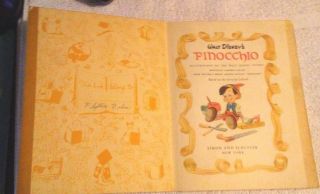 Rare Old Vintage Little Golden Book Pinocchio (A) First Edition 1948 3