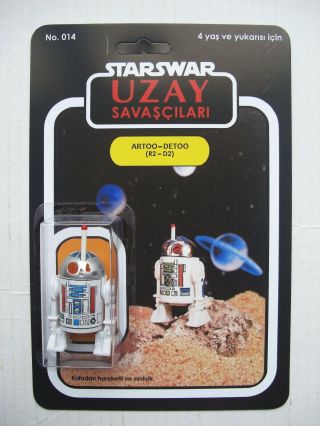 Vintage Star Wars R2d2 R2 - D2 Pop - Up Saber Uzay Savascilari Custom Figure & Card