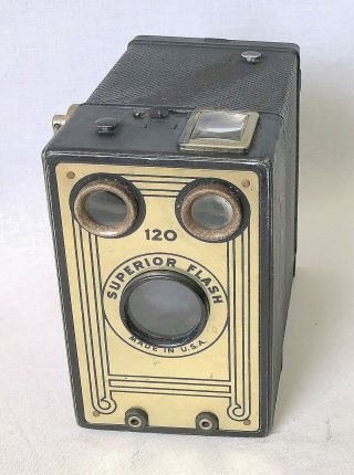 Vintage Superior Flash 120 Film Box Camera.