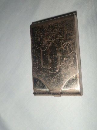 Engraved Vintage Brass Sweet N Low Sugar Packet Holder Purse Container " D "