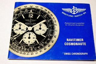 Breitling Navitimer Cosmonaute Instructions Vintage
