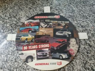Semi Vintage General Garage Tire Sign 90 Year Advertising Round Display