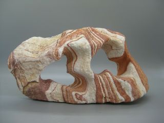 Vtg Natural Abstract Navajo Sandstone Double Arch Sculpture Stone 8 1/2 " Wide