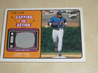 2003 Upper Deck Vintage Capping The Action Game Cap Ss Sammy Sosa 105/125