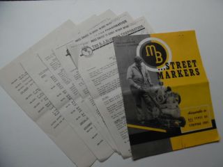 1946 Mb Street Marker Paint Striping Machine Brochure Meili - Blumberg Co Vintage