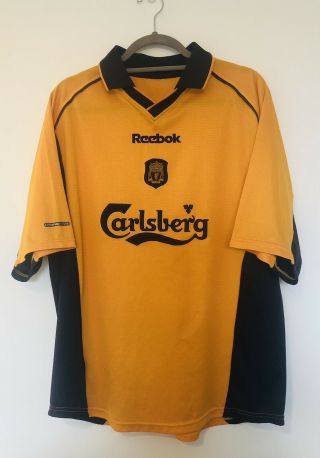 Vintage Liverpool 2000 - 2001 Third Away Football Shirt Reebok Large