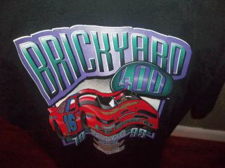 Vtg 1995 Brickyard 400 Black Short Sleeve T - Shirt Adult Xl