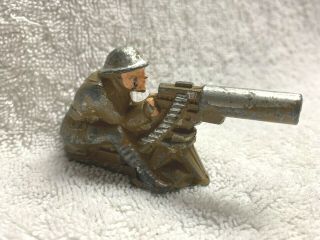 Vintage Barclay Manoil Toy Soldier With Machine Gun