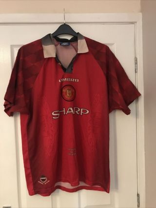 Manchester United 1996 1997 1998 Home Shirt Xl Umbro Sharp Vintage