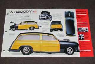 1950 Ford Woody Custom Wagon Car Spec Sheet Brochure Photo Booklet
