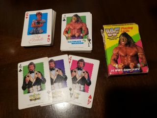 Vintage 1991 Wwf Playing Cards Superstars Deck Ultimate Warrior Hulk Missing One