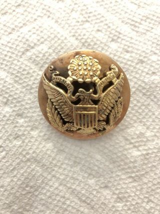 Vintage WWII Brass US Military Army HAT PIN Badge w/ Eagle E Pluribus Unum 2