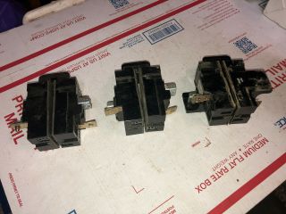 Vintage 3 Pushmatic Circuit Breakers 20 Amp; Old Stock Fast S&h