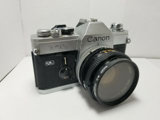 Vintage Canon Ft B 1 35mm Slr Film Camera 50 Mm 1.  1.  8 S.  C.  Lens