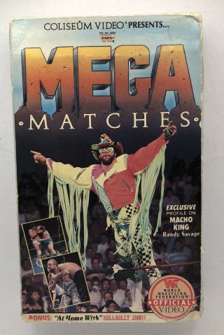 Wwf Mega Matches Coliseum Video Vhs Tape Macho Man Randy Savage Wwe Vintage