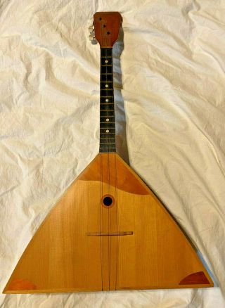 Vintage Balalaika Ussr 3 String Wood