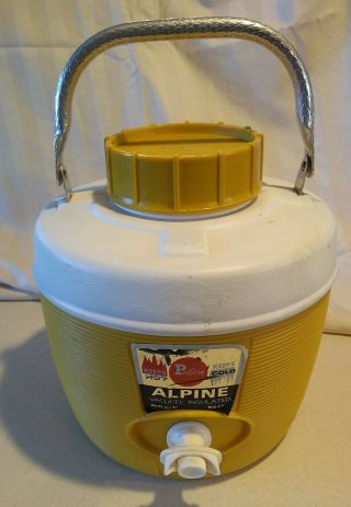 Vintage Poloron Alpine Hot And Cold Cooler/ Water Jug.  Vacucel Insulated.