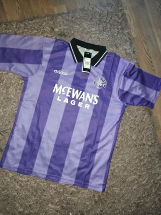 Rangers Fc Retro 1994/1995 European Purple Shirt,  Large Mans,  Bnwt Vintage
