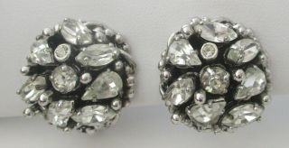 Vintage Crystal Rhinestone Earrings Barclay
