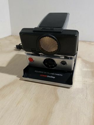 VTG POLAROID SX - 70 LAND CAMERA SONAR OneStep Folding Black Instant Film Camera 2