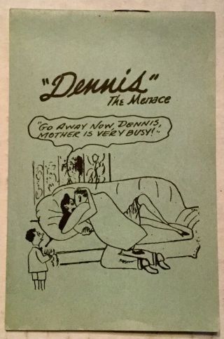 Vintage 1950’s? Dennis The Menace Risque Cartoon Humor Mini Booklet