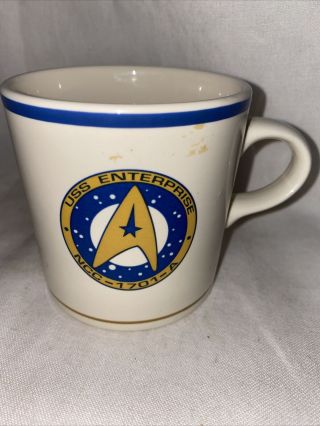 Vintage 1993 Star Trek Pfaltzgraff Uss Enterprise Coffee Mug Cup Ncc - 1701 - A
